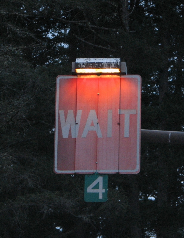 being still - wait sign